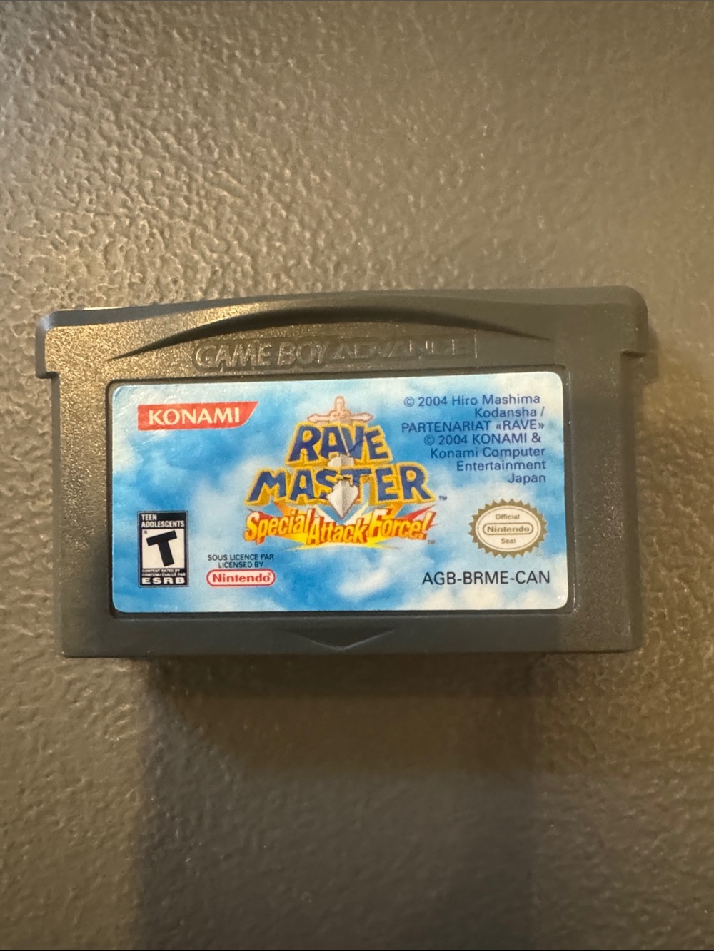 Rave Master: Special Attack Force! GameBoy Advance Cartridge - Gray